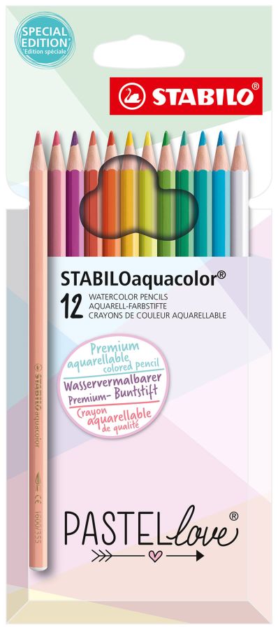 STABILO  Aquacolor 1612/7 akvarellikynä PastelLove/12