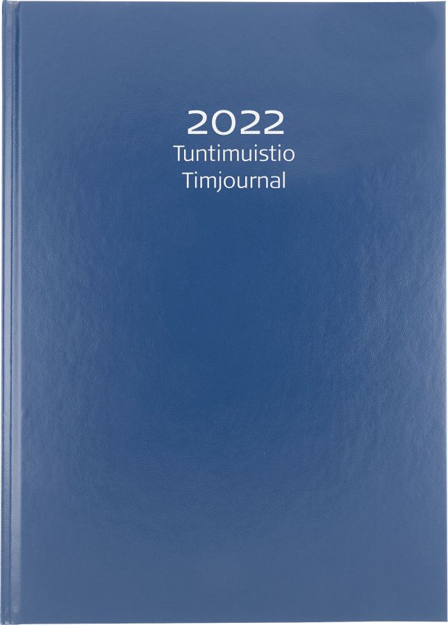 BURDE  Tuntimuistio sininen keinonahka sidottu A4 FSC Mix 2022