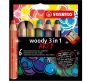 STABILO Woody 8806-1-20 Arty värikynäsarja + teroitin 6 kynää