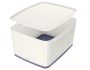 LEITZ MyBox kannellinen säilytyslaatikko L valkoinen/harmaa
