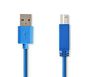 NEDIS USB 3.0 laitekaapeli A - B 2m sininen