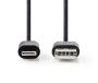 NEDIS Apple Lightning USB-kaapeli 1m musta