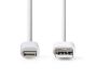 NEDIS Apple Lightning USB-kaapeli 2m valkoinen