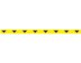 Varoitusteippi 100x50mm keltainen/mustat kolmiot
